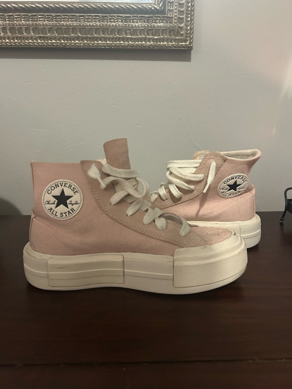 Baby Pink Platform Converse